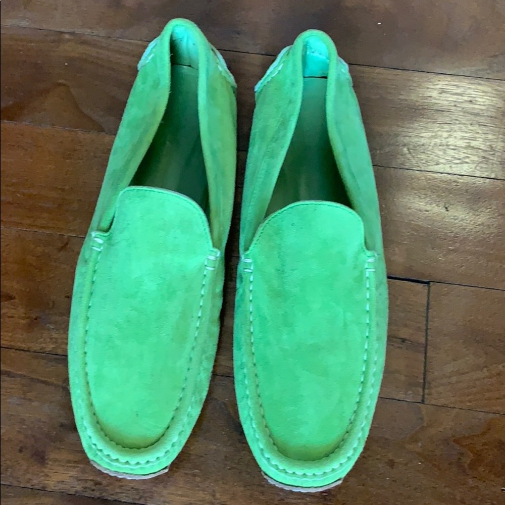 Ralph Lauren Sport Lime Green Suede Flats